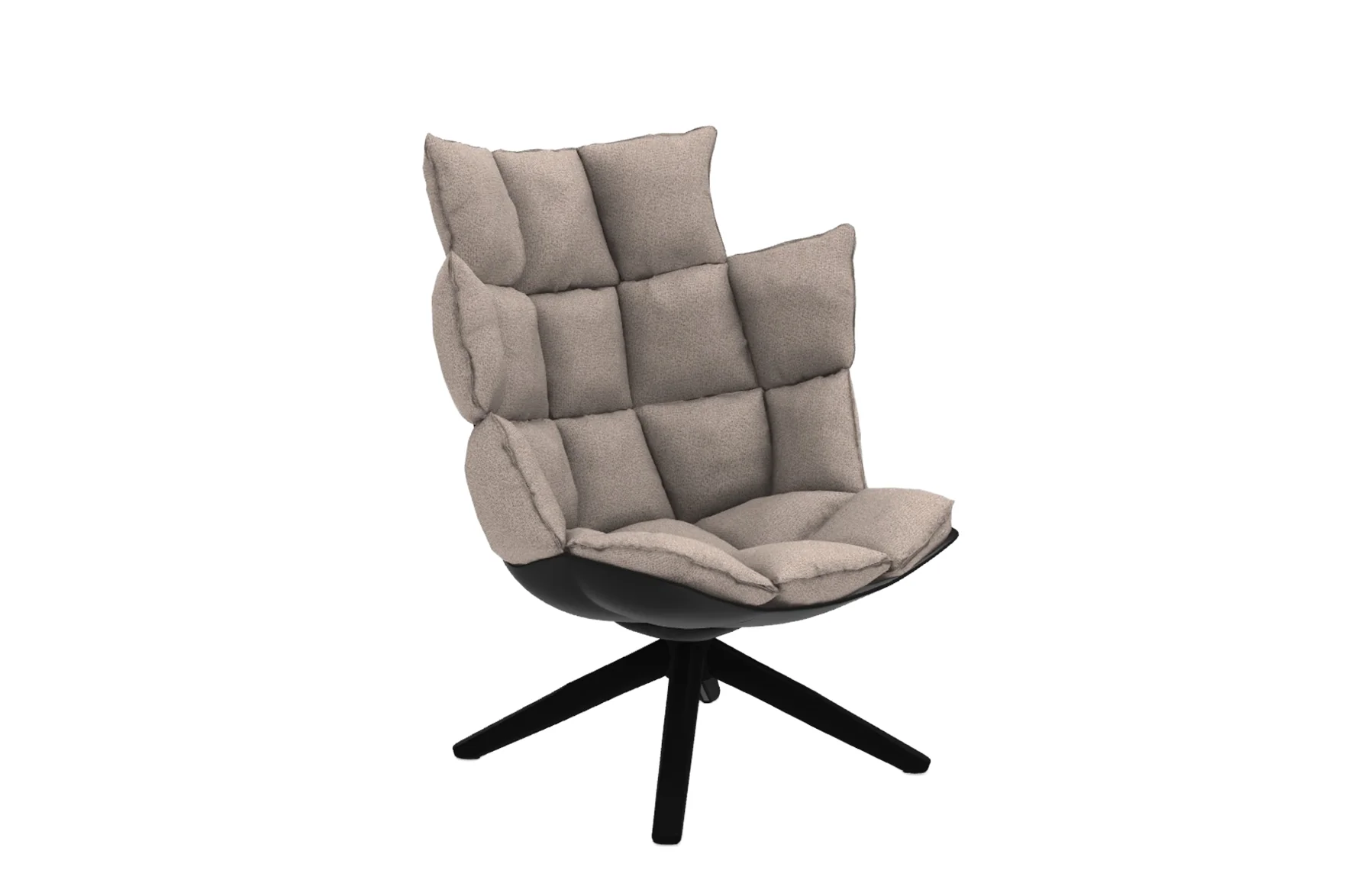 Husk Swivel Armchair with Snug Sides and Headrest - Image 5