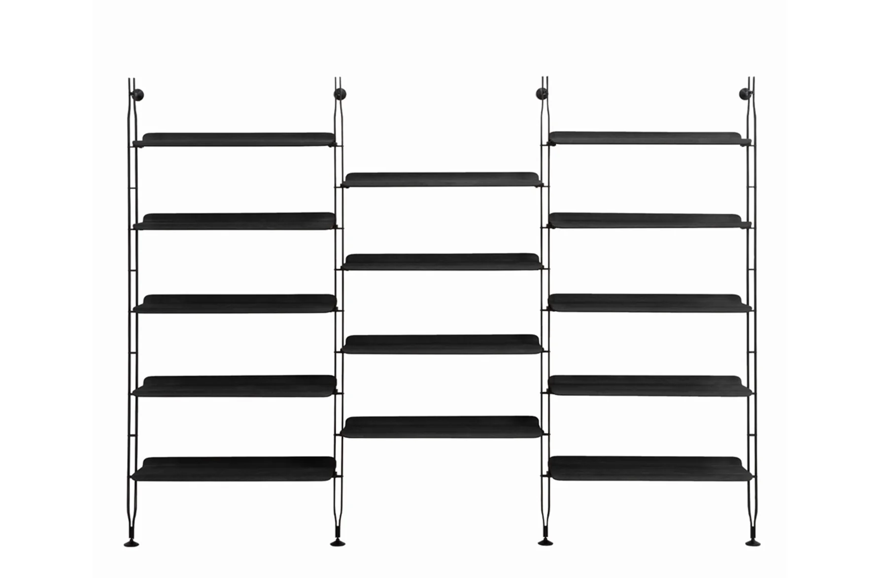 Adam Wood Bookcase - 14 Shelves 90 cm - 4 Struts - Image 2