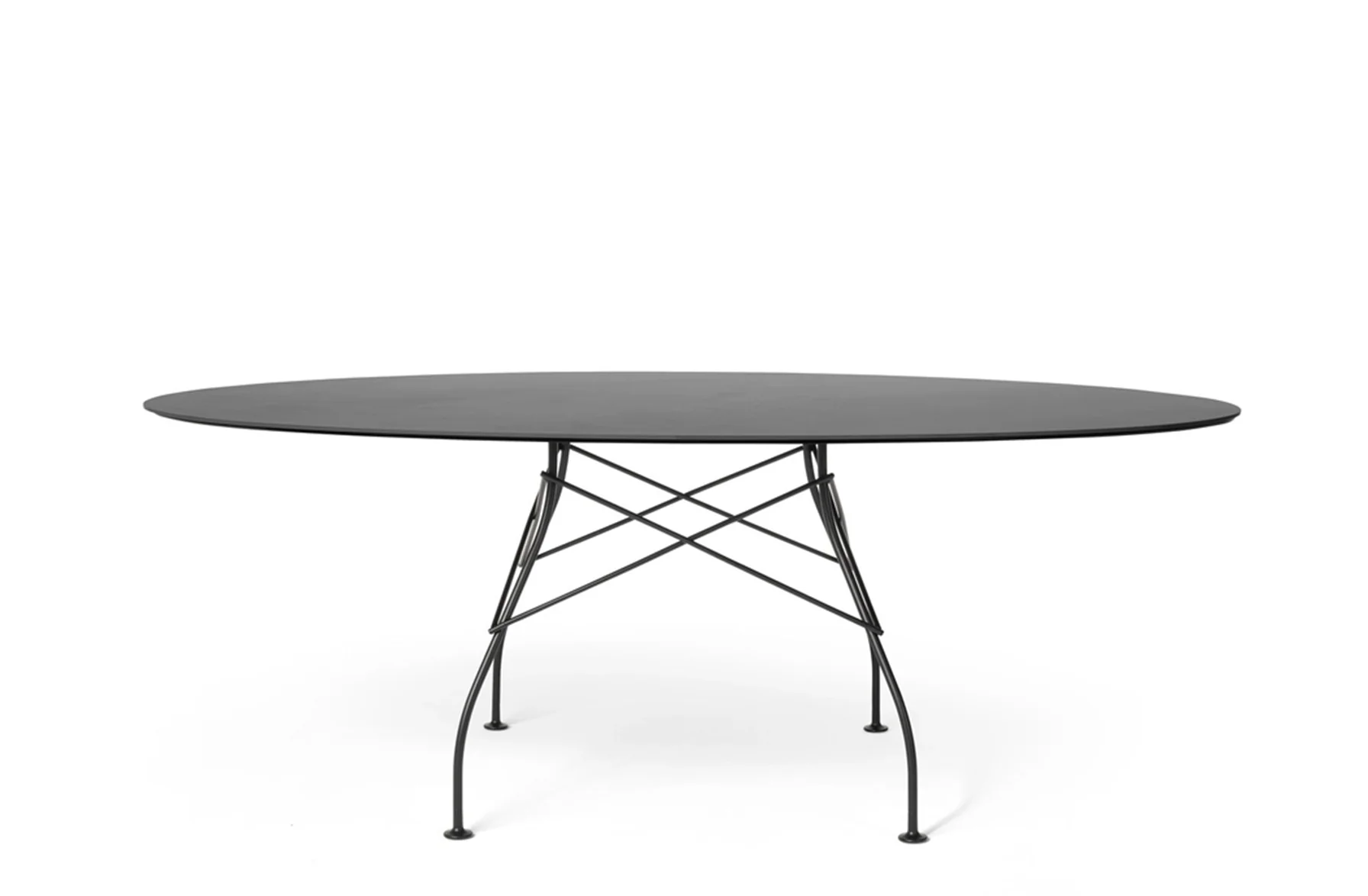 Glossy Outdoor Oval Table - Stoneware - Image 2