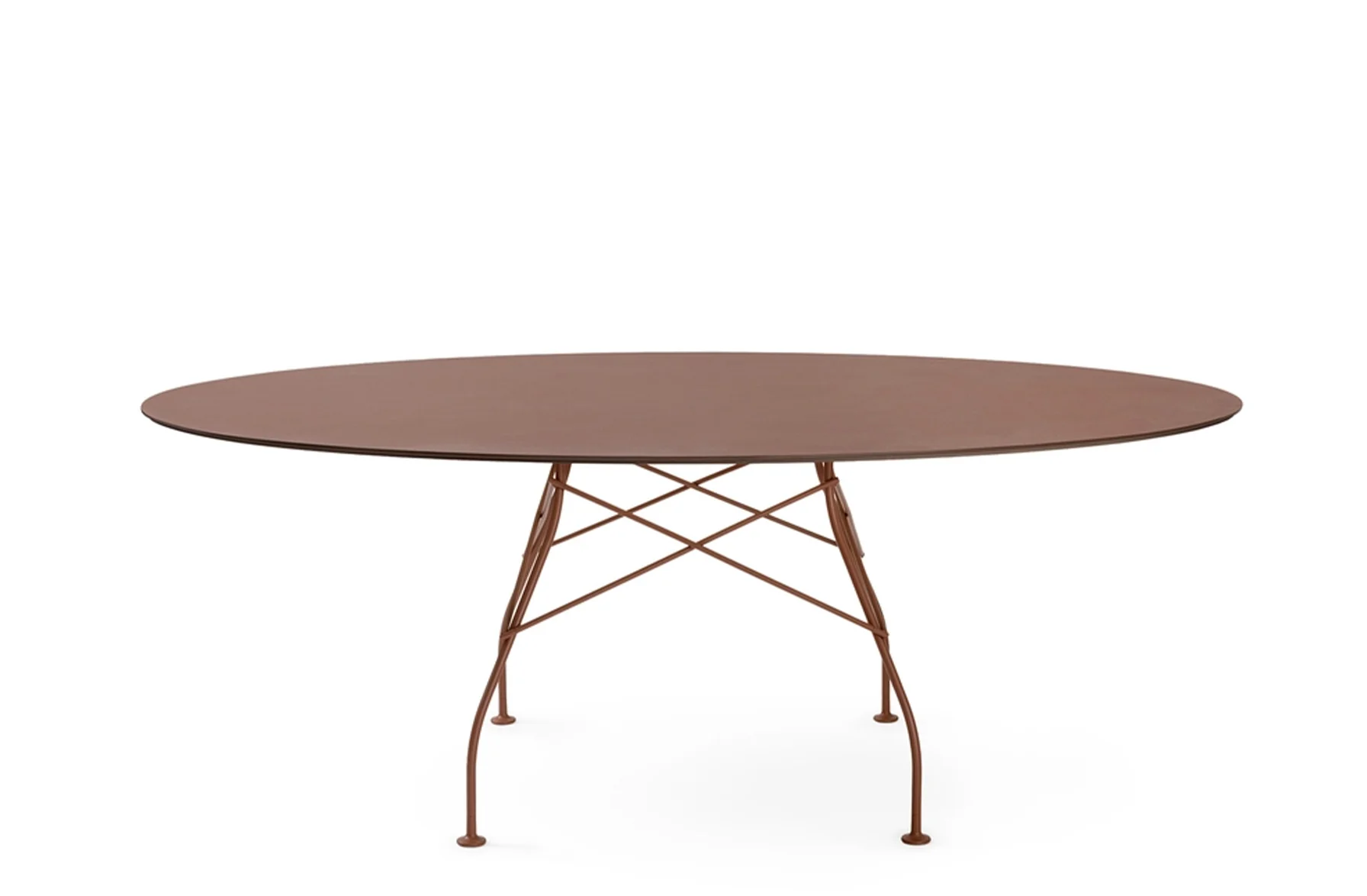 Glossy Outdoor Oval Table - Stoneware - Image 3