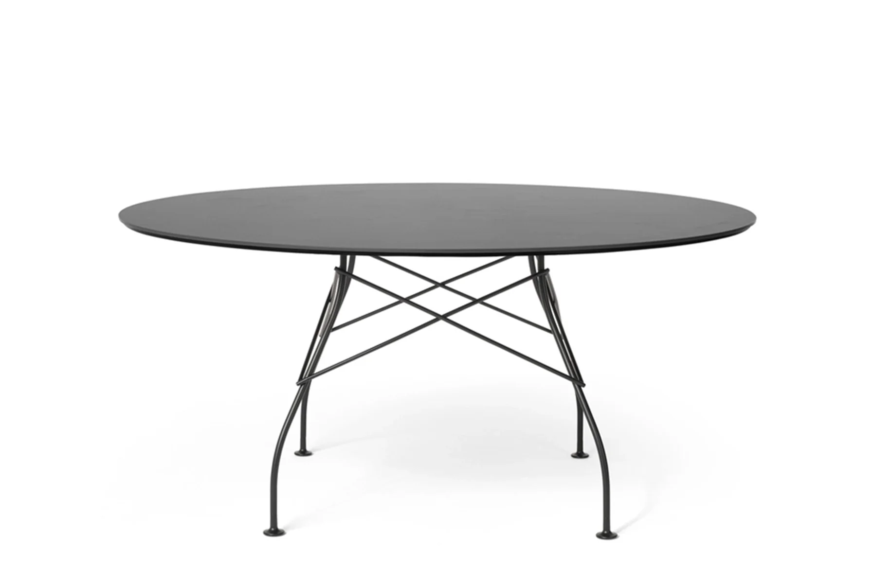 Glossy XXL Outdoor Round Table - Stoneware - Image 2