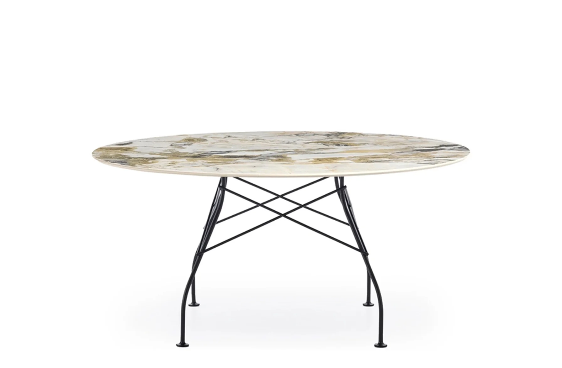 Glossy XXL Round Table - Stoneware - Image 12