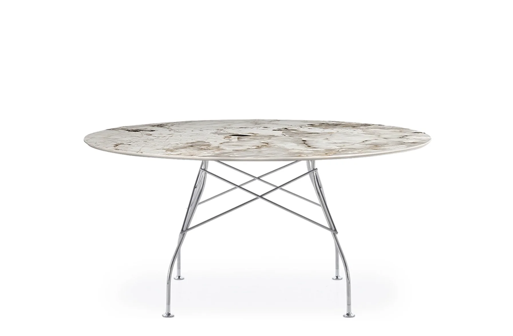 Glossy XXL Round Table - Stoneware - Image 3
