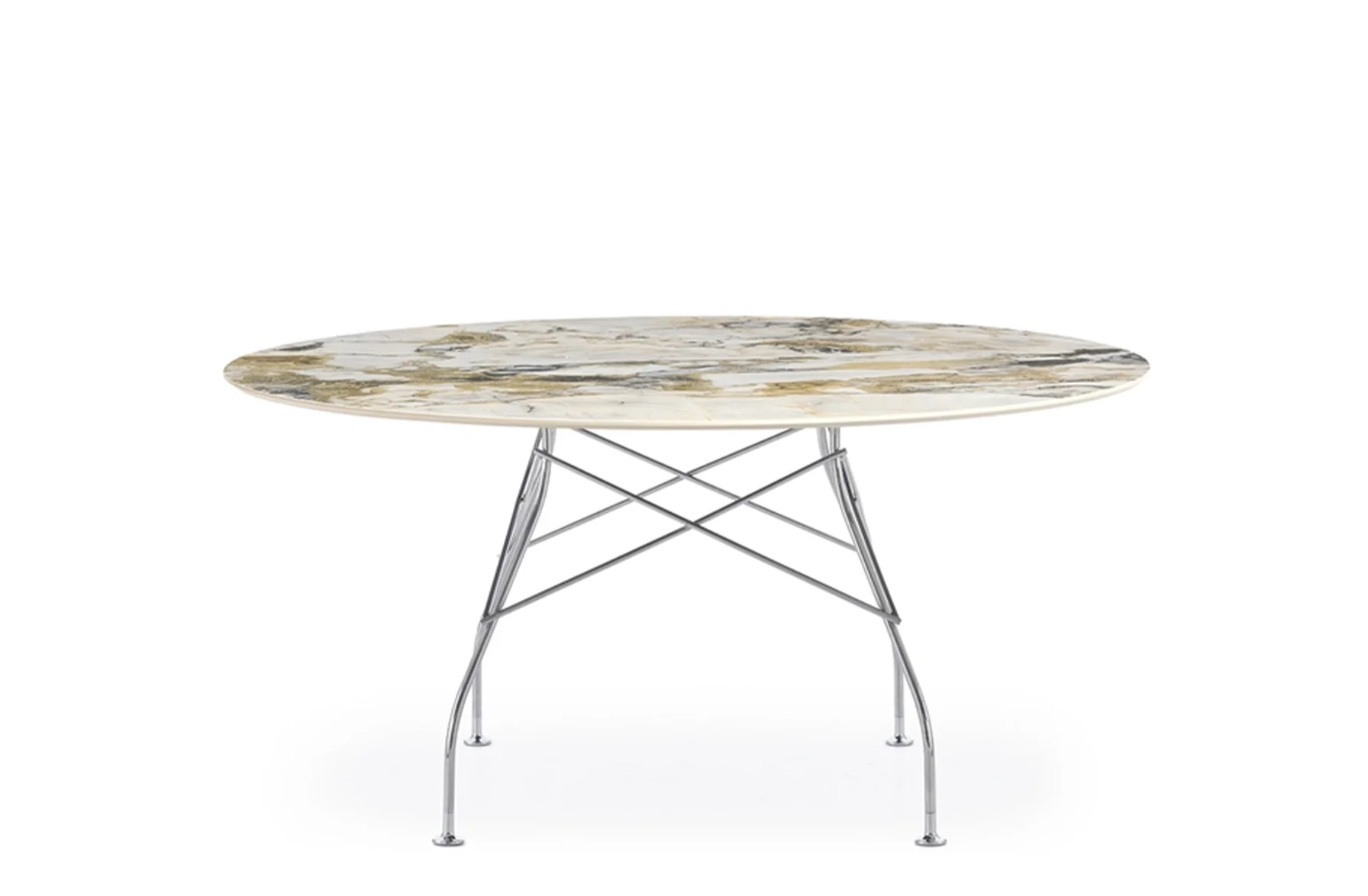 Glossy XXL Round Table - Stoneware - Image 4