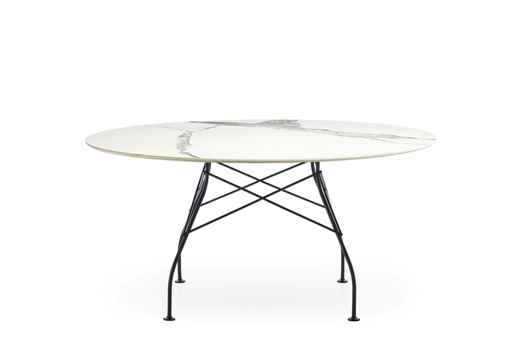 Glossy XXL Round Table - Stoneware - Image 9