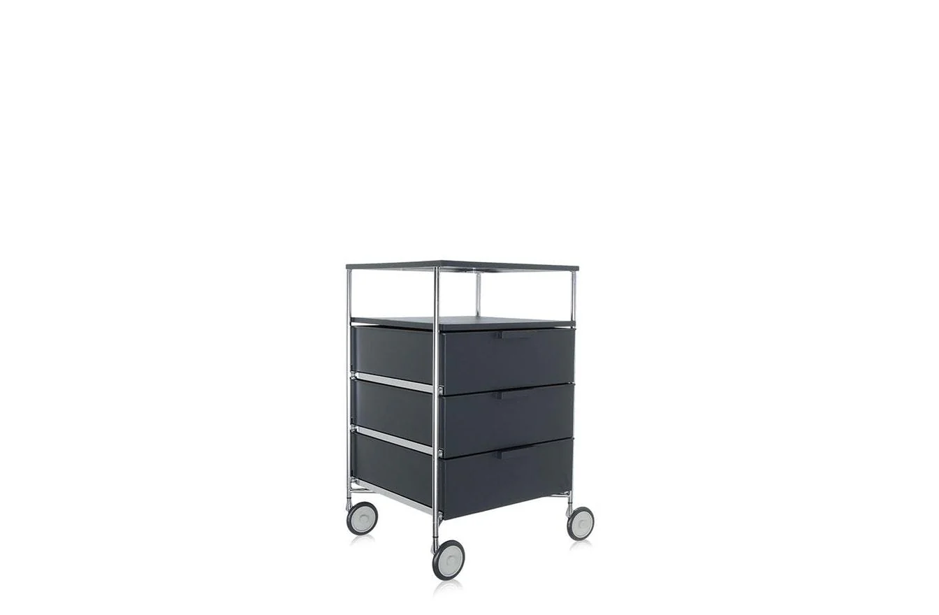 Mobil Chest of Drawers - 3 Containers & Shelf - Wheels - Image 3