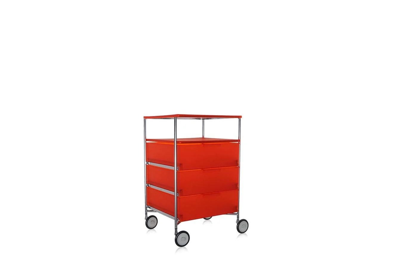 Mobil Chest of Drawers - 3 Containers & Shelf - Wheels - Image 5