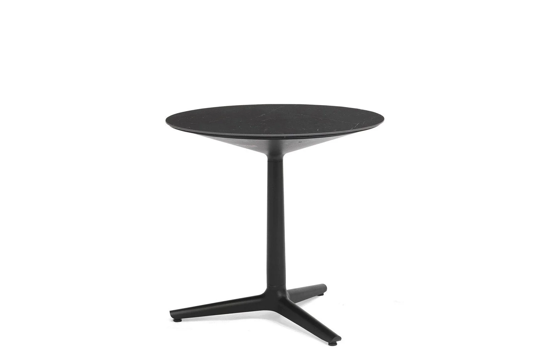 Multiplo Outdoor Small Round Table - Base with Spokes - Stoneware - Image 2