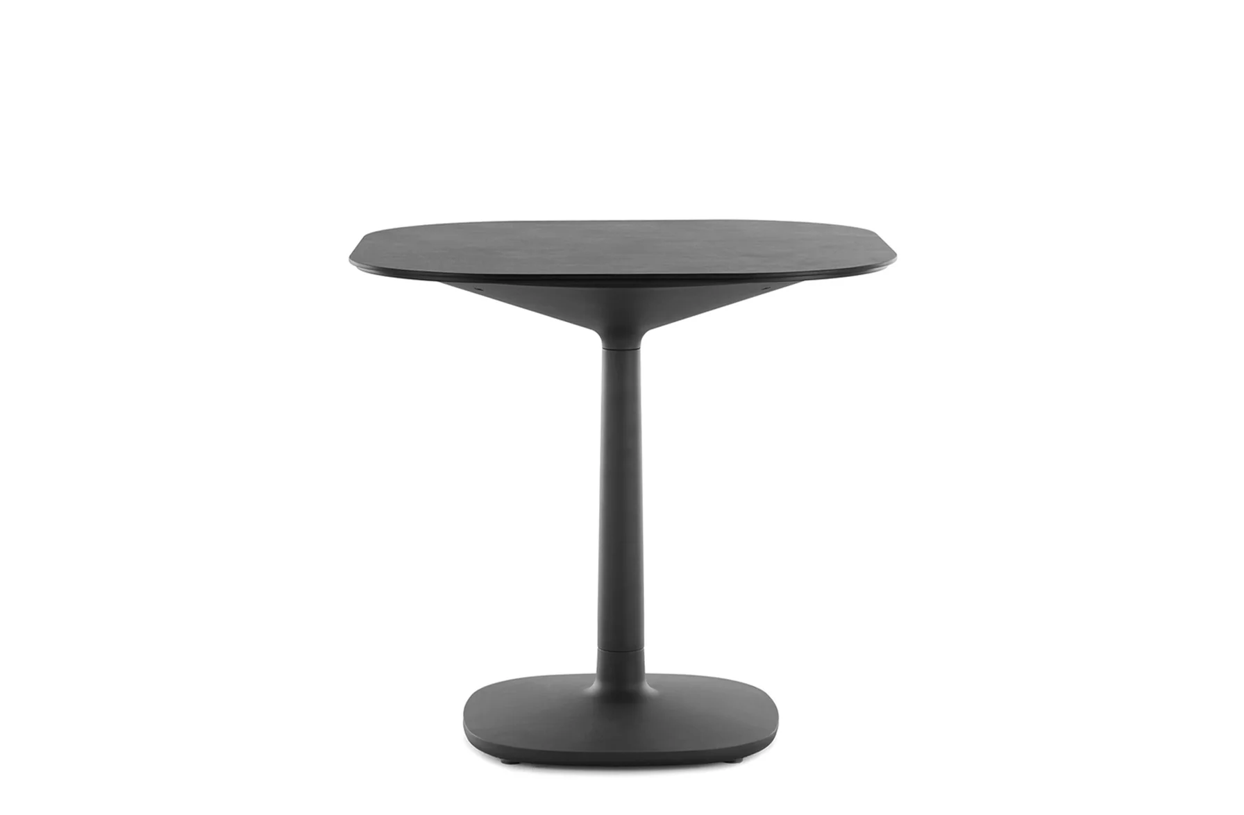 Multiplo Outdoor Small Rounded Square Table - Square Base - Stoneware - Image 2
