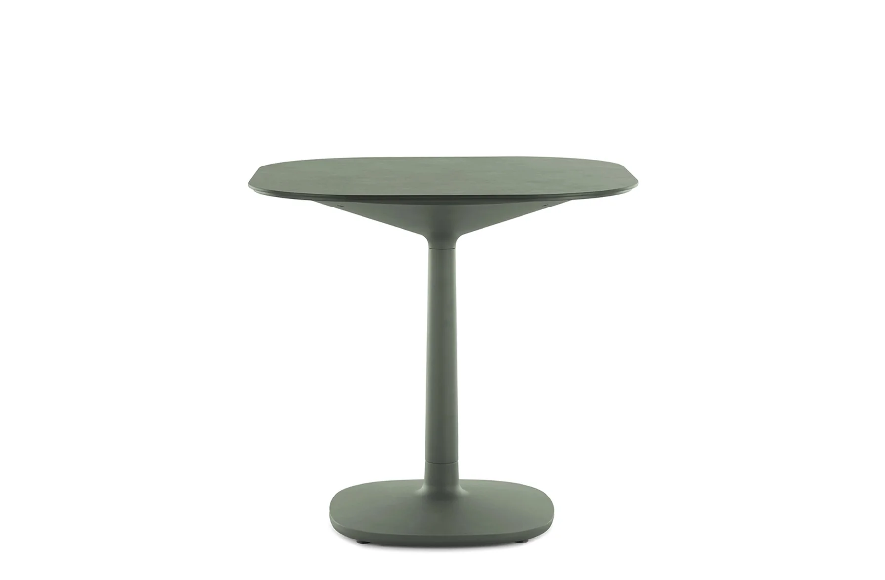 Multiplo Outdoor Small Rounded Square Table - Square Base - Stoneware - Image 4