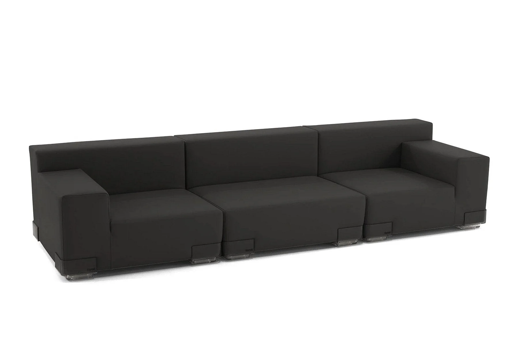 Plastics Tech Fabric 3 Seat Sofa - Image 2