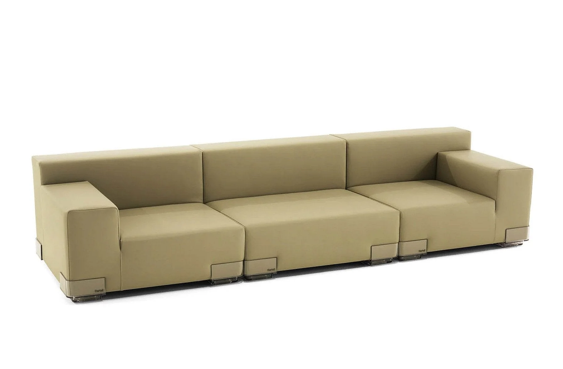 Plastics Tech Fabric 3 Seat Sofa - Image 4