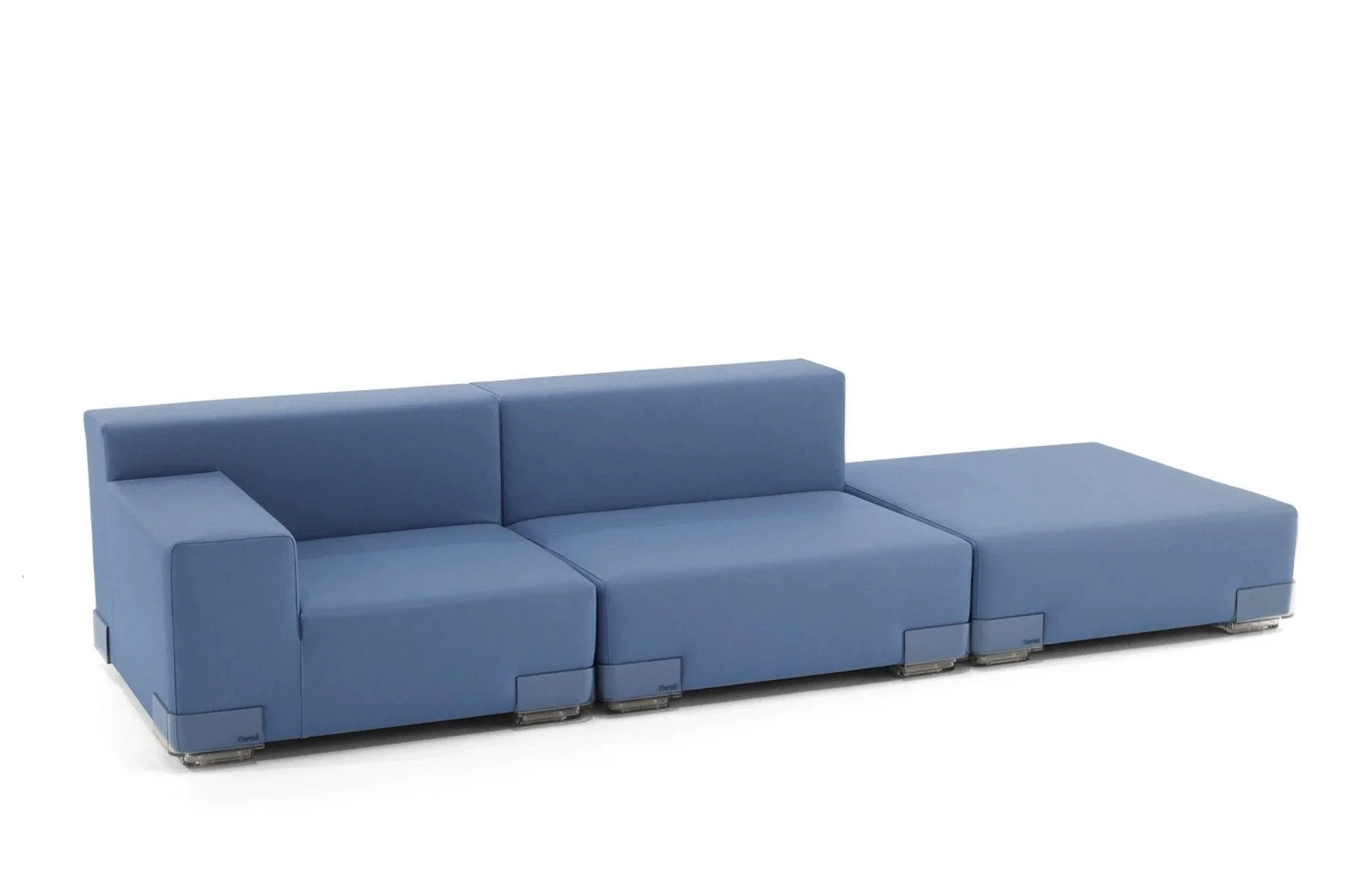 Plastics Tech Fabric Sofa with Right Ottoman - Image 5